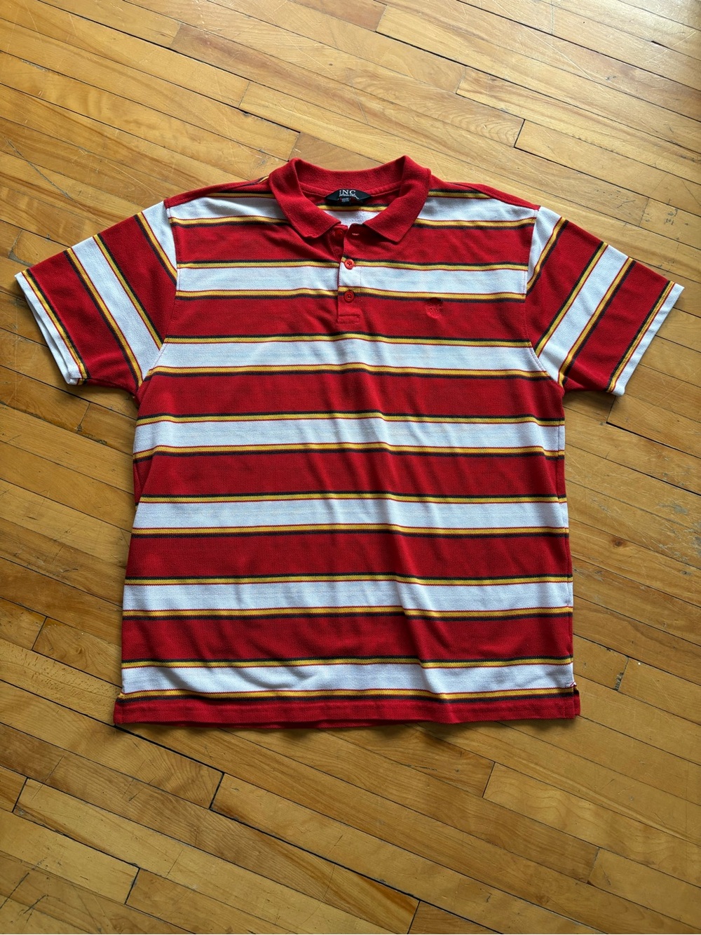 Red Striped Polo Shirt - Men